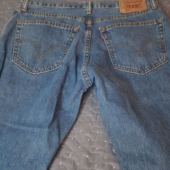 Levi's Men's Straight Jeans - Medium Blue - Picture 6 of 6